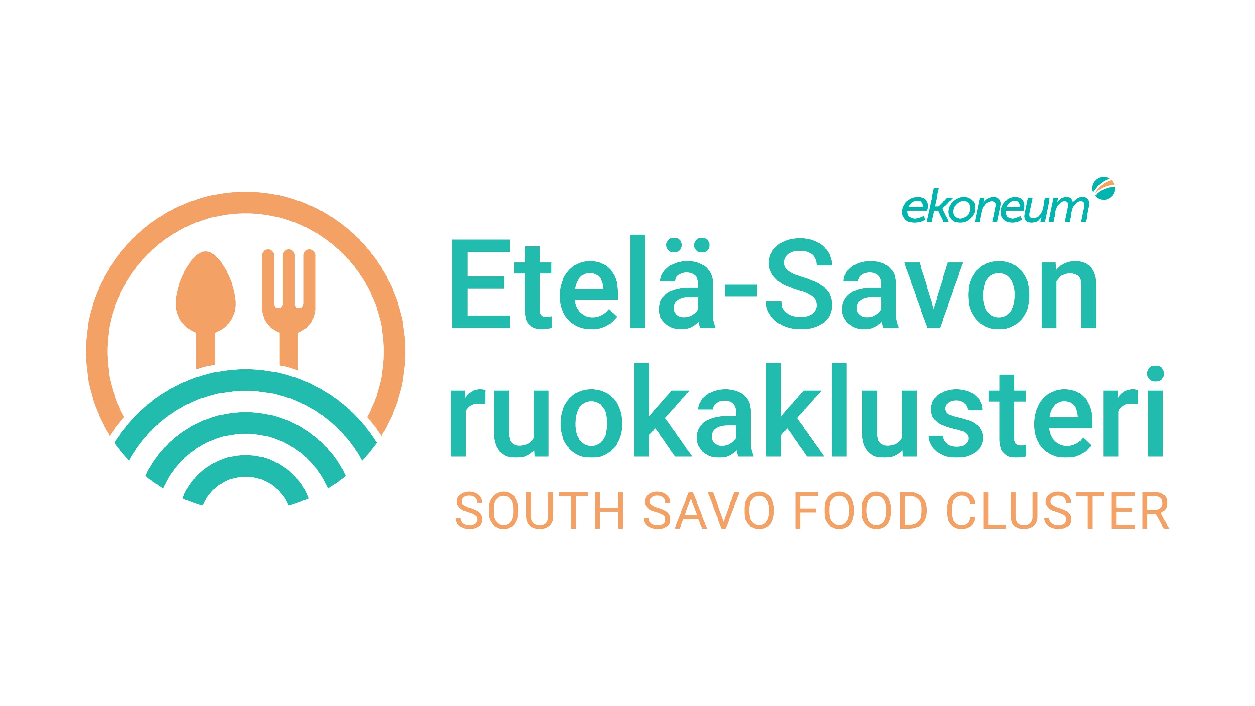 Green and yellow letters. Etelä-Savon ruokaklusteri, South Savo Food Cluster.